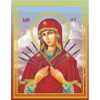 Схема иконы под вышивку бисером "Богородица Семистрельная" (Схема или набор)